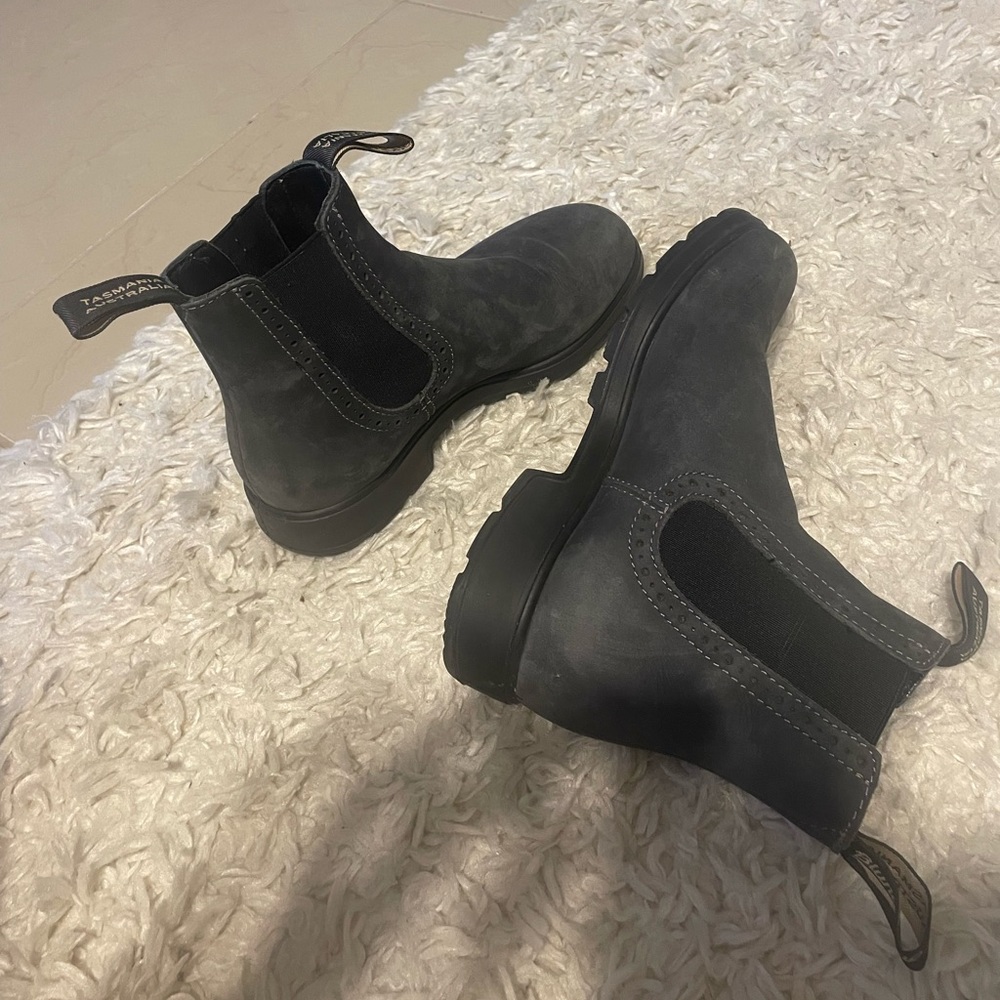 Blundstone Rustic Black Premium Leather High Top Boots